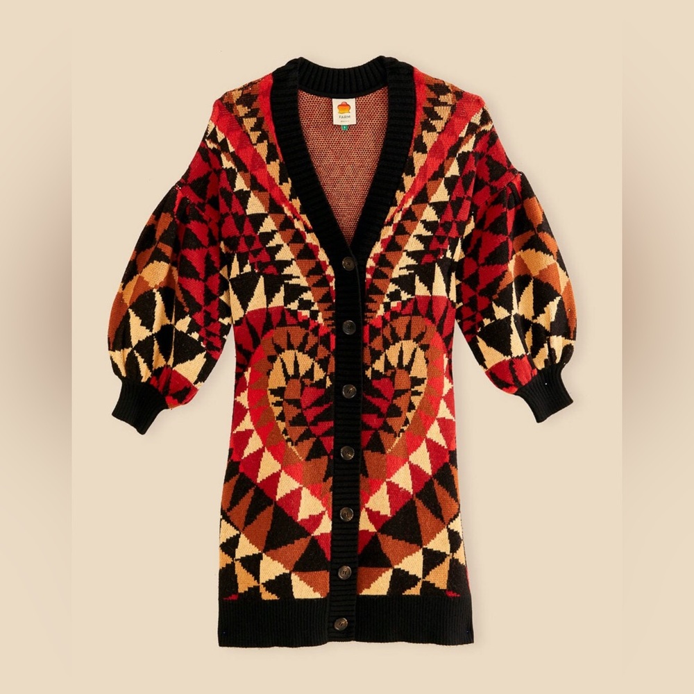 FARM Rio Multicolor Geometric Cardigan - Picture 9 of 9